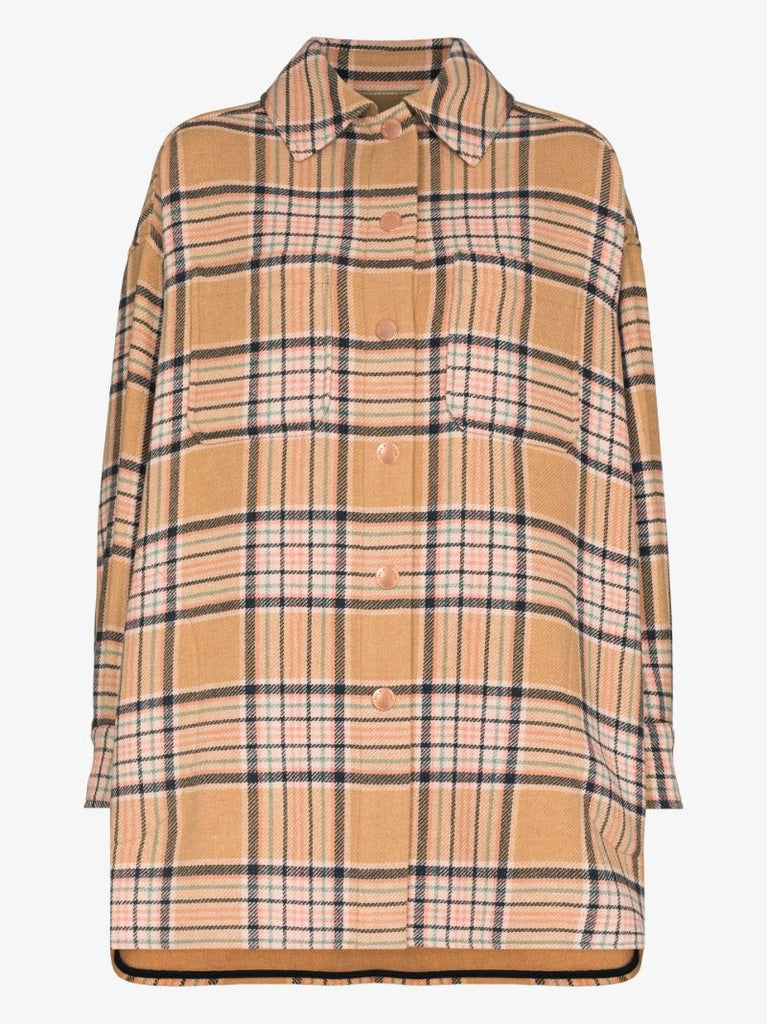 Oversized Checked Coat