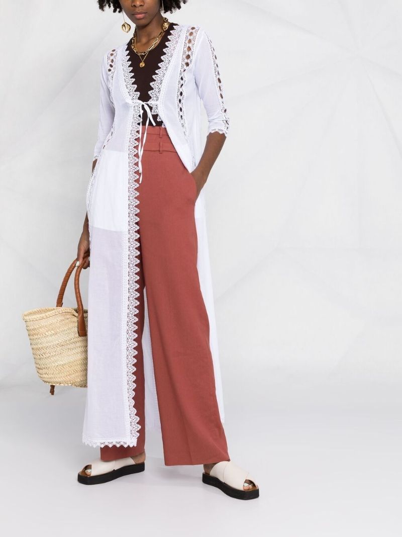 White Ali Guipure Lace Cotton Dress