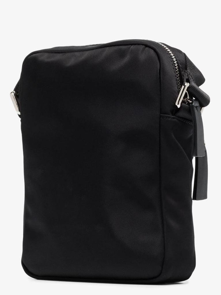 Black Icon Logo Messenger Bag