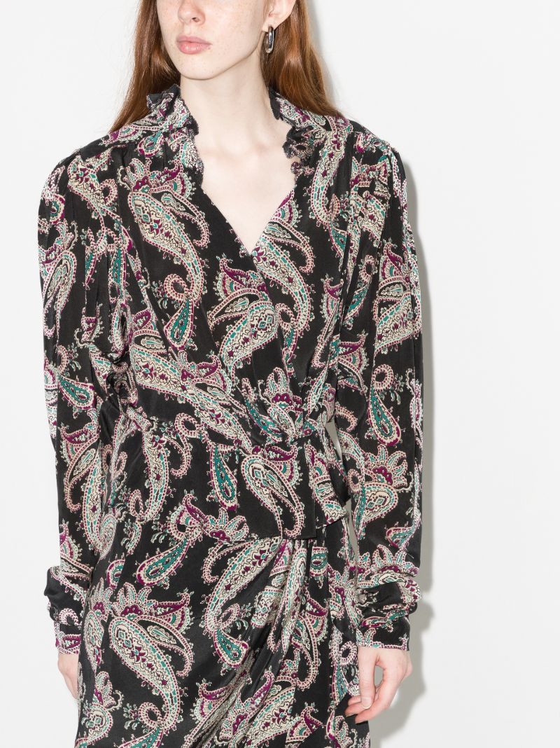 Blineali Paisley Silk Blouse