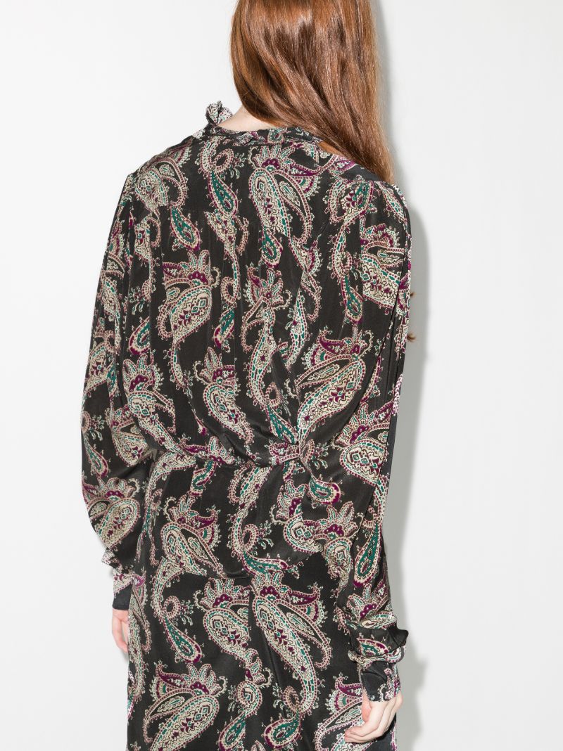 Blineali Paisley Silk Blouse