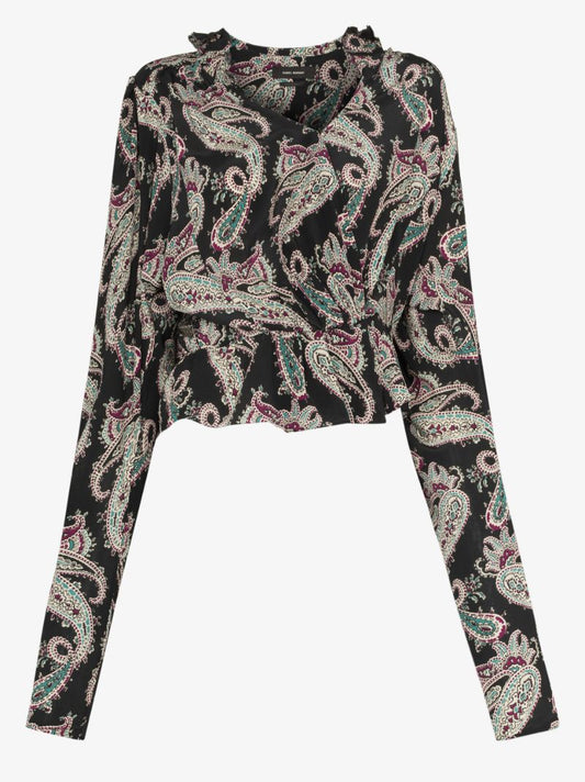 Blineali Paisley Silk Blouse