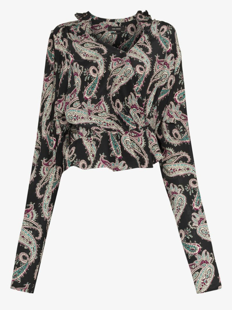 Blineali Paisley Silk Blouse