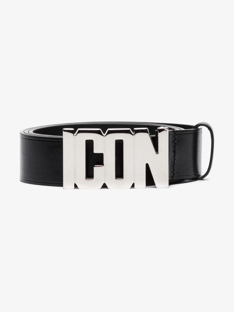 Black Icon Leather Belt
