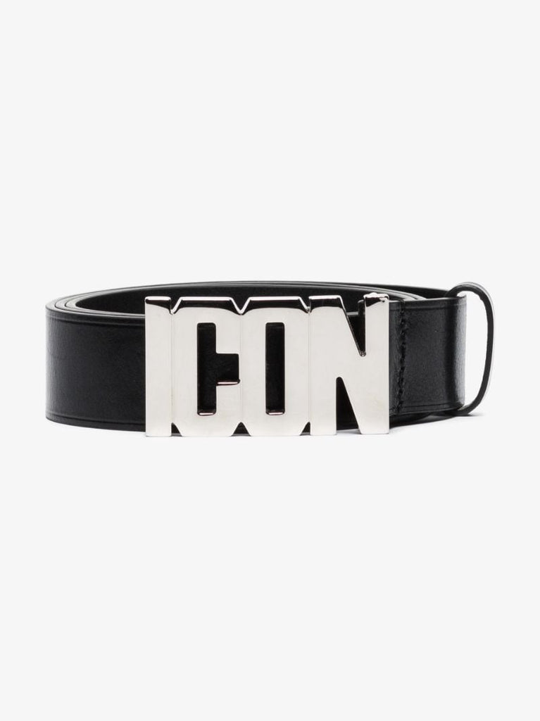 Black Icon Leather Belt