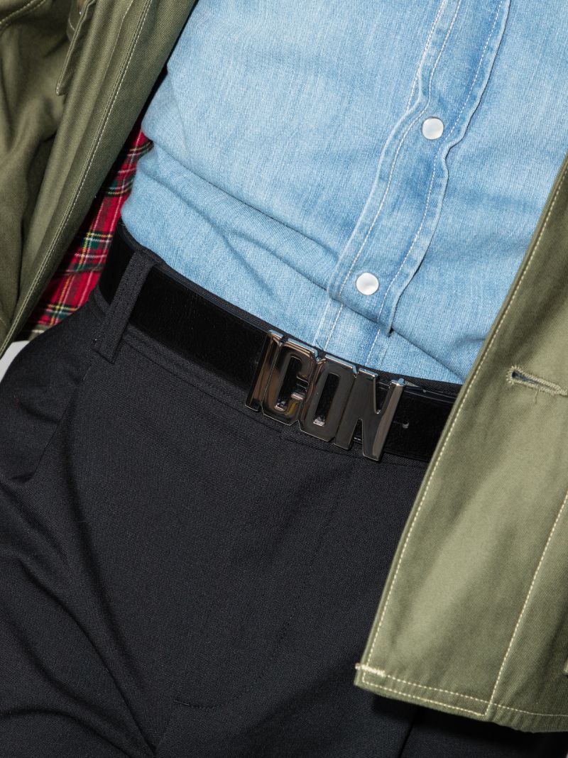 Black Icon Leather Belt