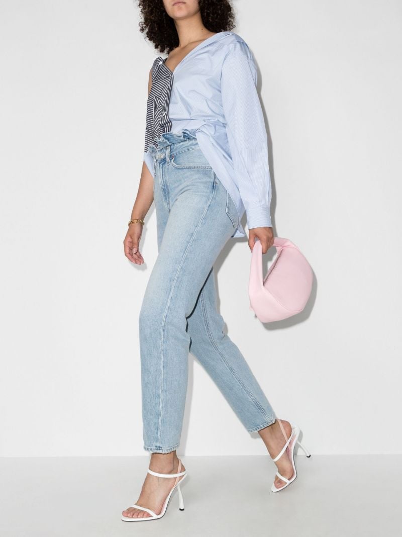 Paper Bag Straight Leg Jeans