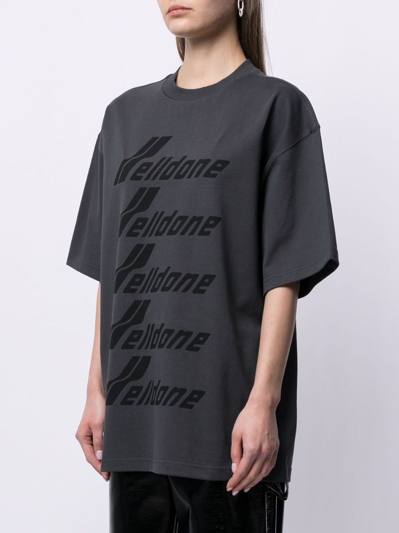 Grey Logo Print Short Sleeve T-shirt