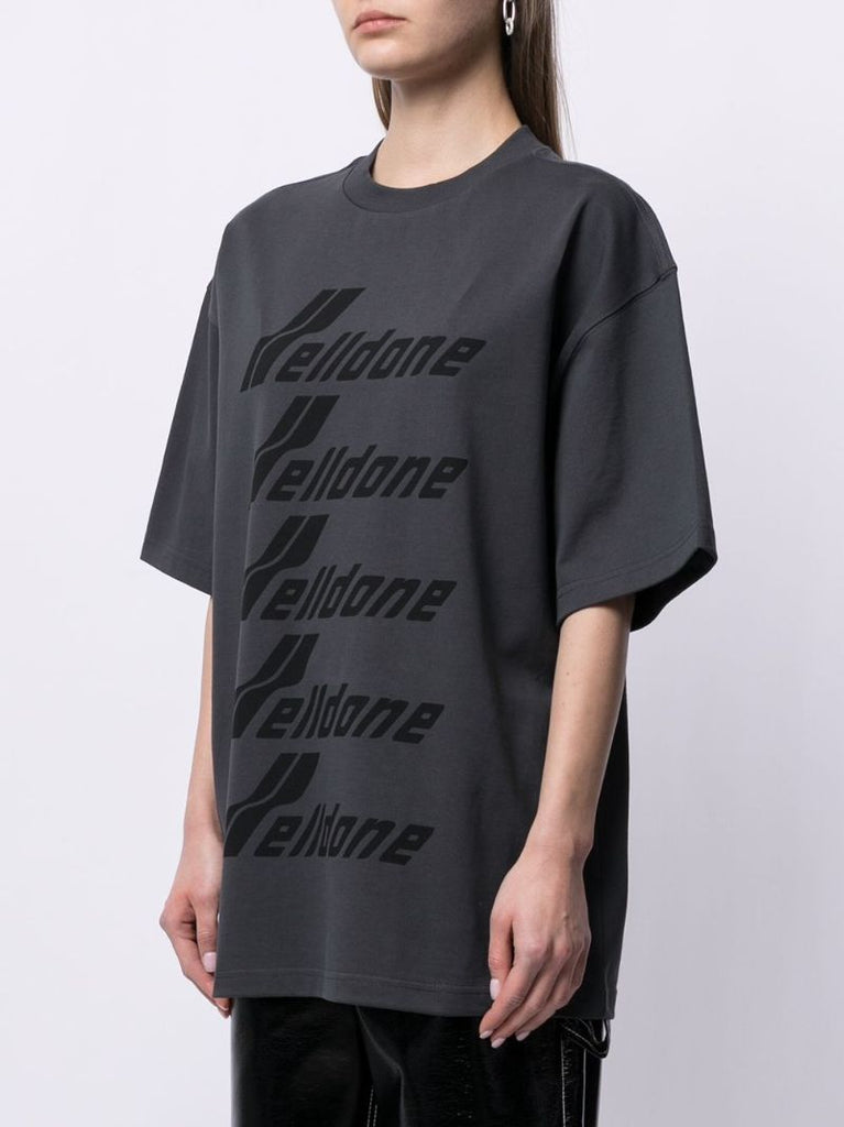 Grey Logo Print Short Sleeve T-shirt