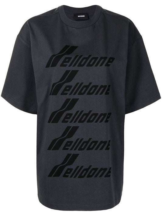 Grey Logo Print Short Sleeve T-shirt