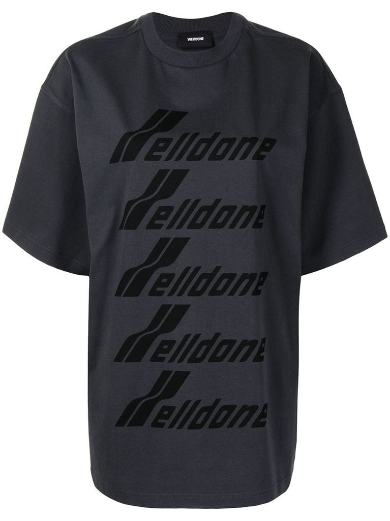 Grey Logo Print Short Sleeve T-shirt