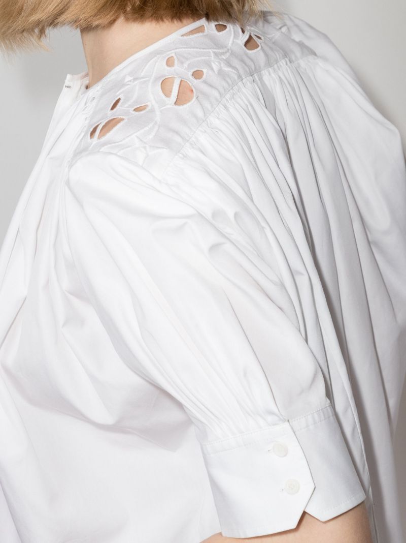 Ruched Flared Blouse