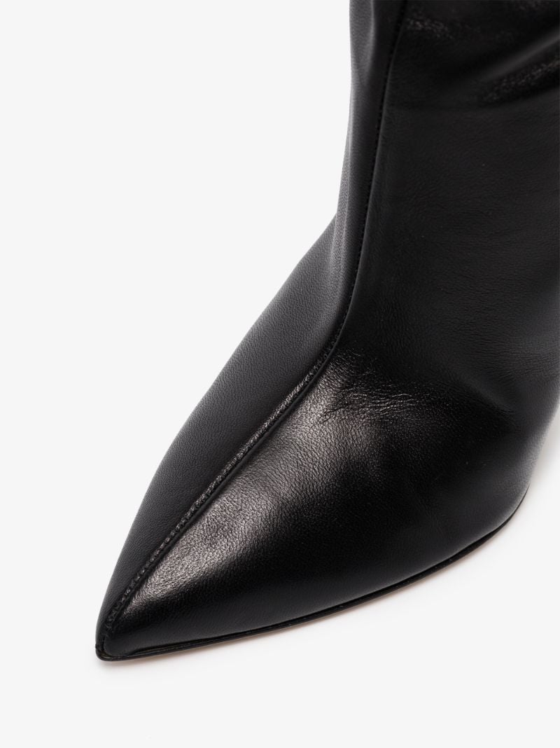 Black 105 Thigh-high Leather Boots