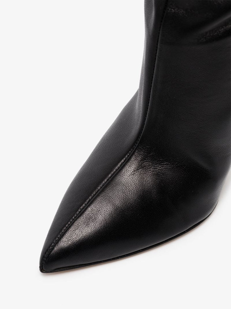 Black 105 Thigh-high Leather Boots