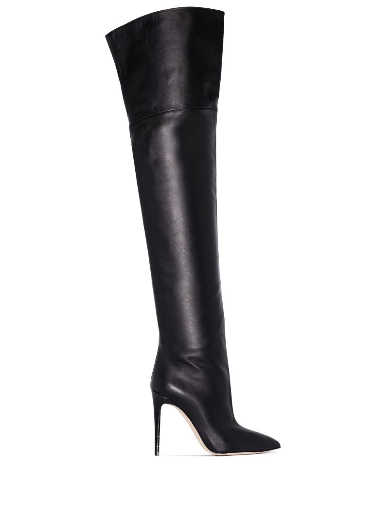 Black 105 Thigh-high Leather Boots