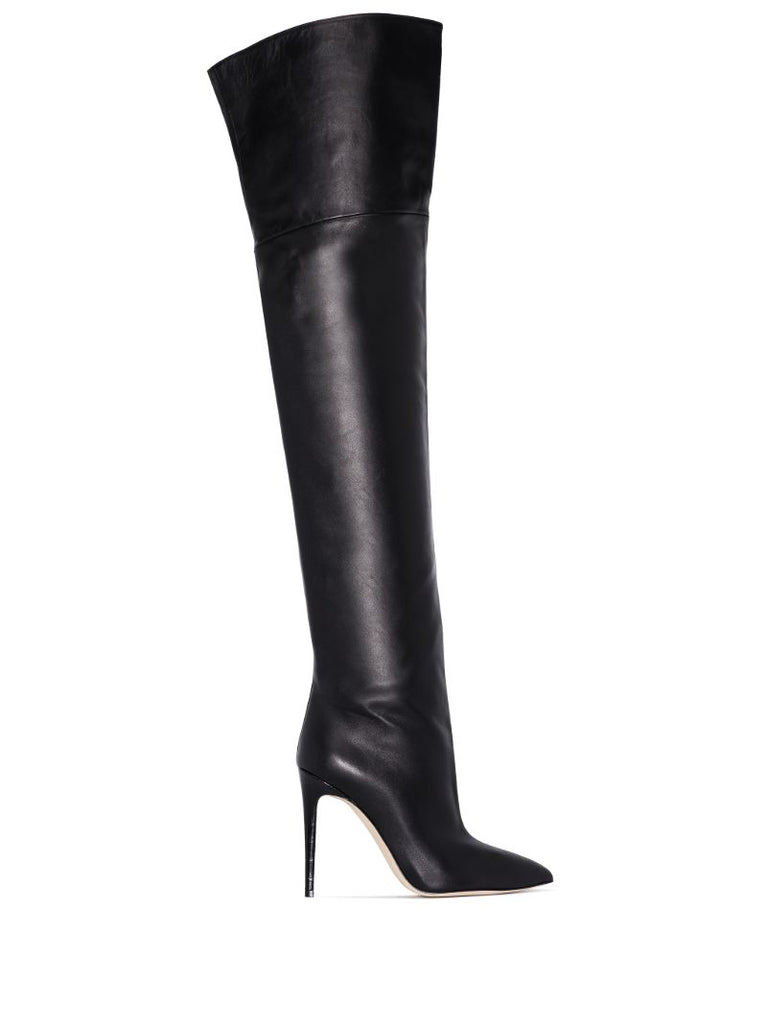 Black 105 Thigh-high Leather Boots