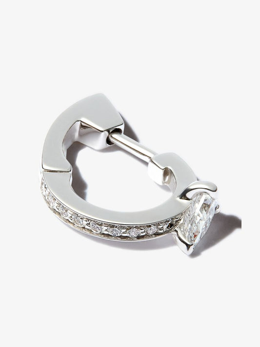 18K white gold Serti Sur Vide diamond earring