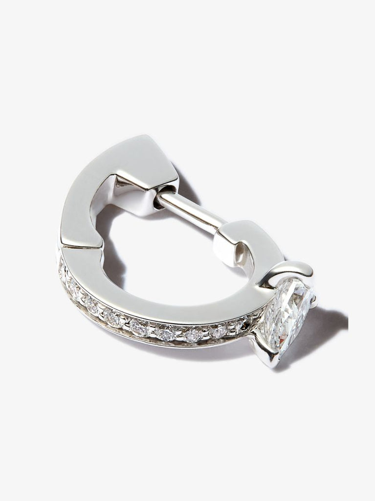 18K white gold Serti Sur Vide diamond earring