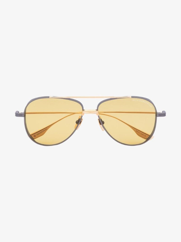 Gold Tone Subsystem Aviator Sunglasses