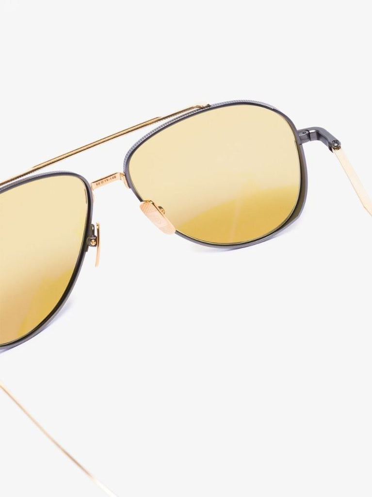 Gold Tone Subsystem Aviator Sunglasses