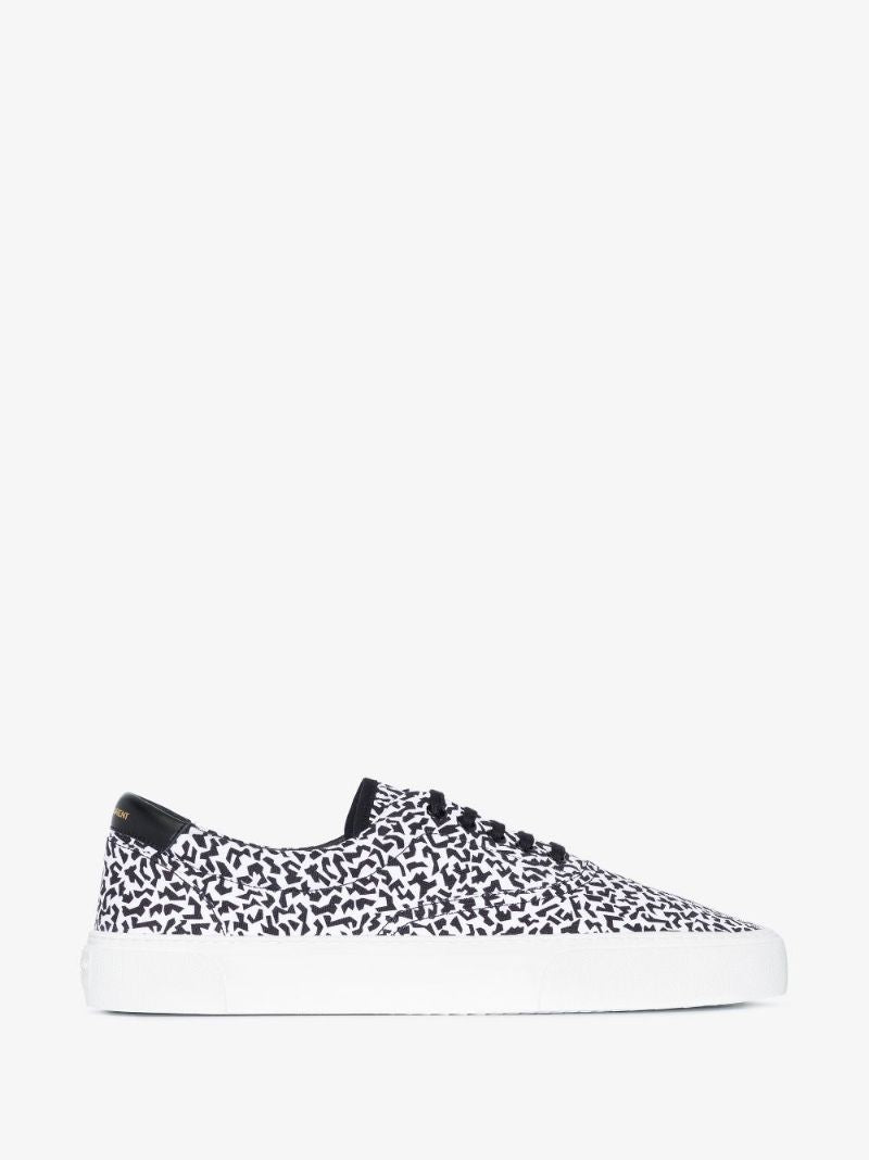 White Venice Sparkle Print Sneakers