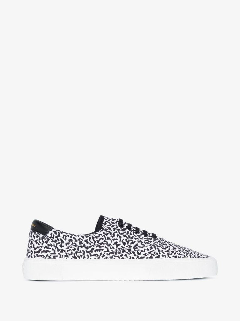 White Venice Sparkle Print Sneakers