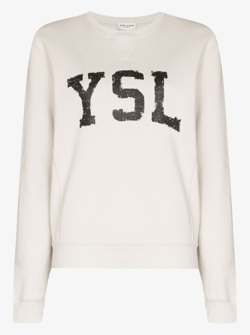 White Logo-print Cotton Sweatshirt