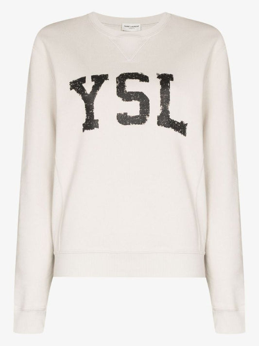 White Logo-print Cotton Sweatshirt