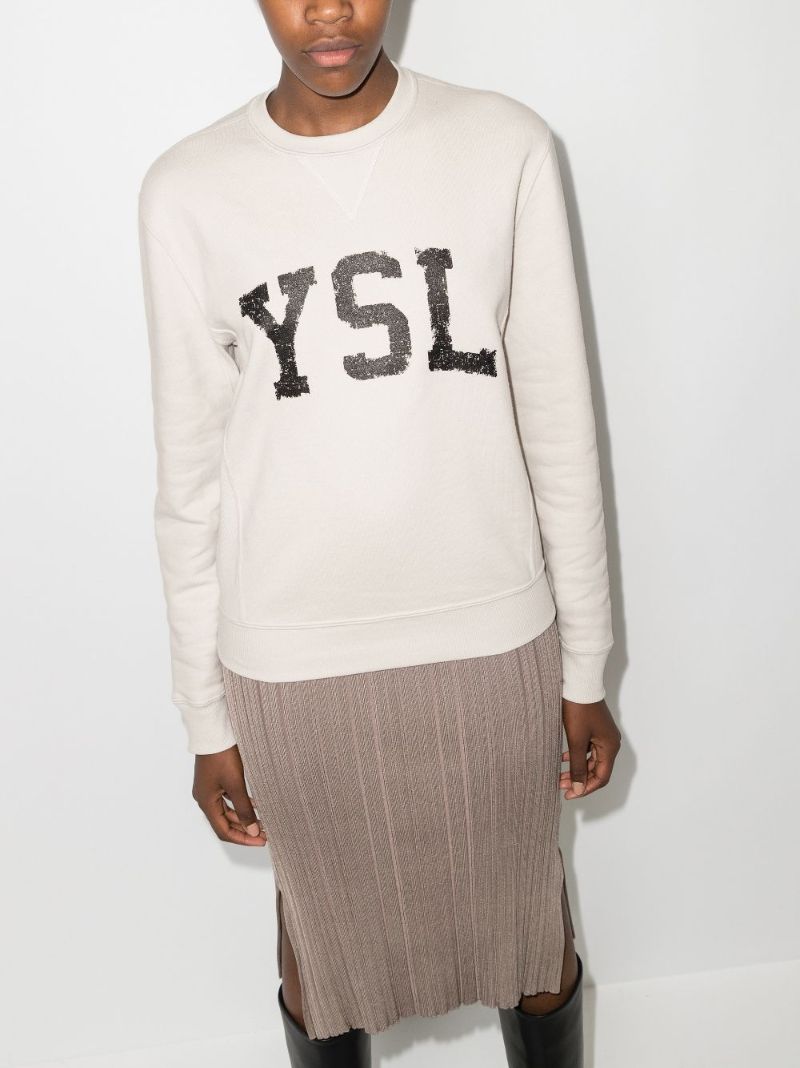 White Logo-print Cotton Sweatshirt