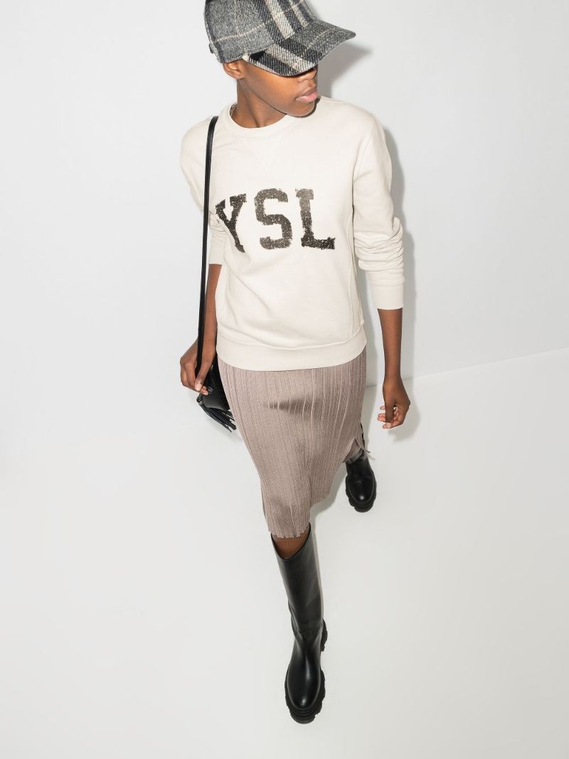 White Logo-print Cotton Sweatshirt
