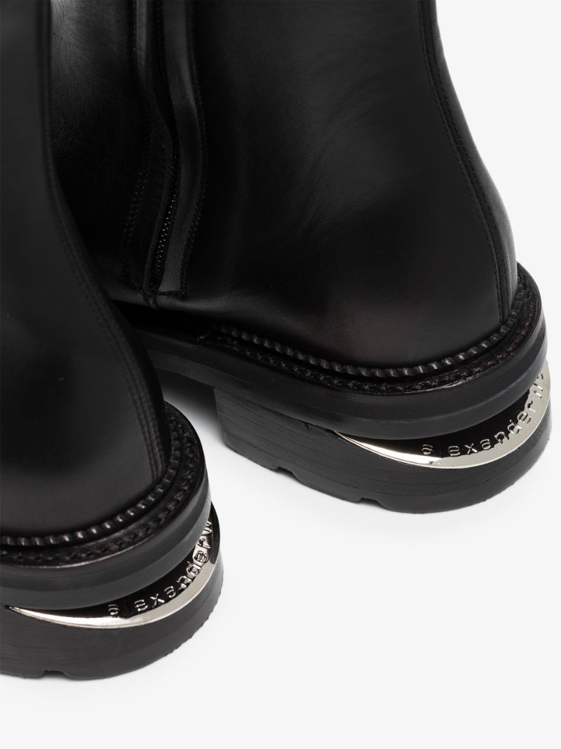 Black Andy Knee-high Leather Boots