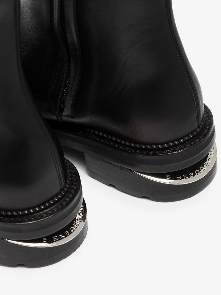 Black Andy Knee-high Leather Boots