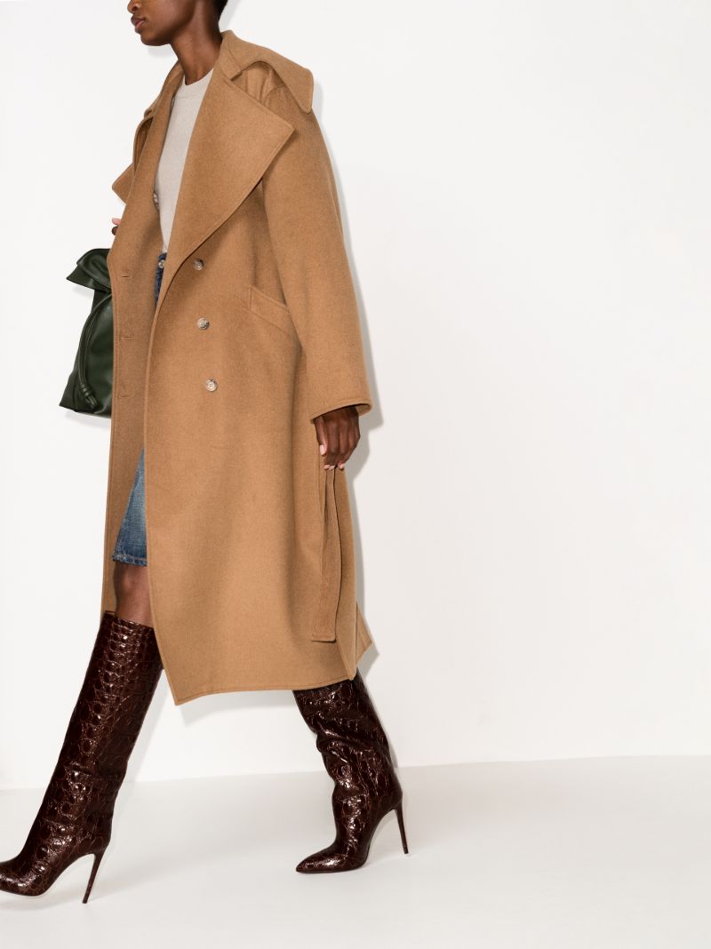 Brown 105 Mock Croc Knee-high Boots
