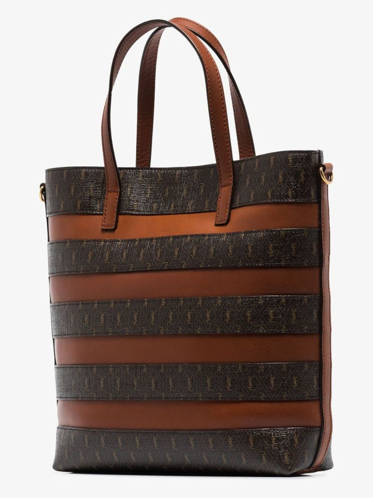 Brown Le Monogramme Striped Tote Bag