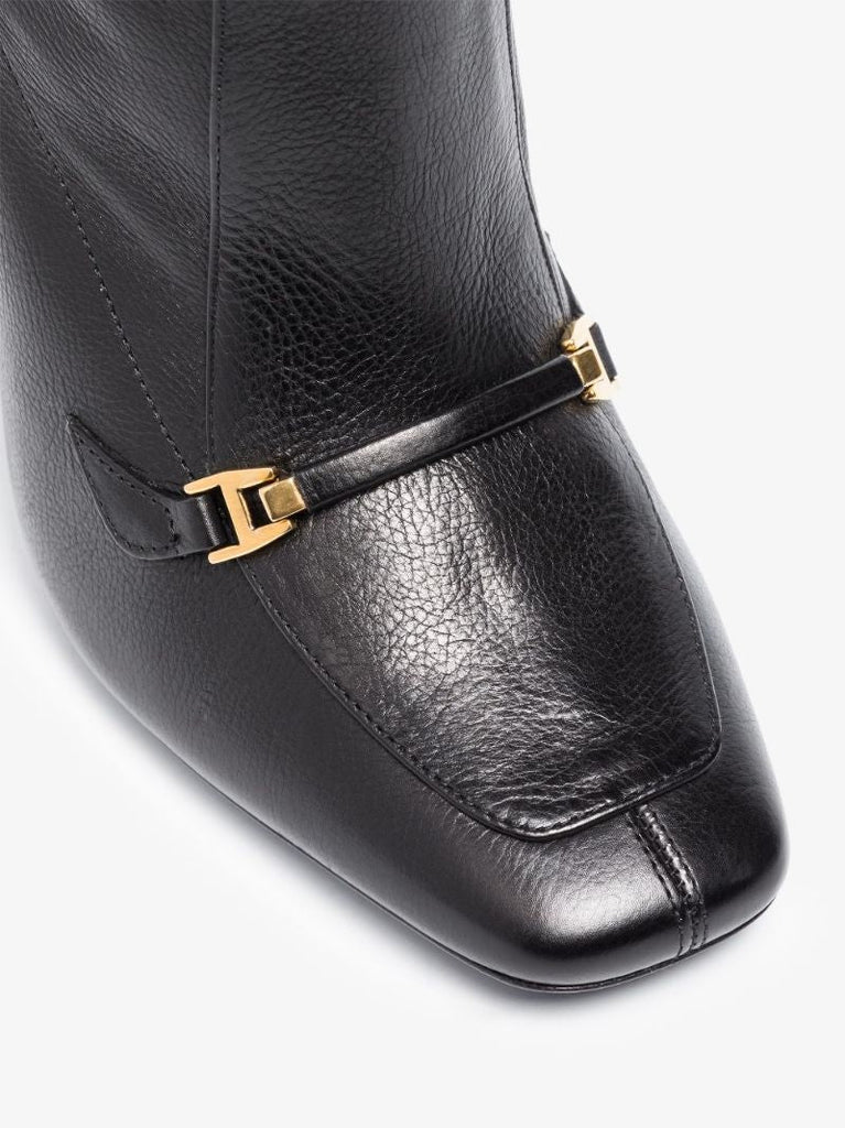 Black Priscilla 105 Mid-calf Leather Boots