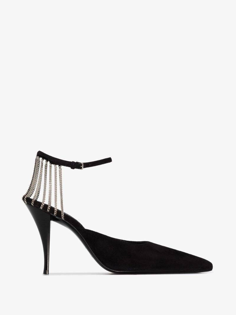Black Helmut 90 Suede Pumps