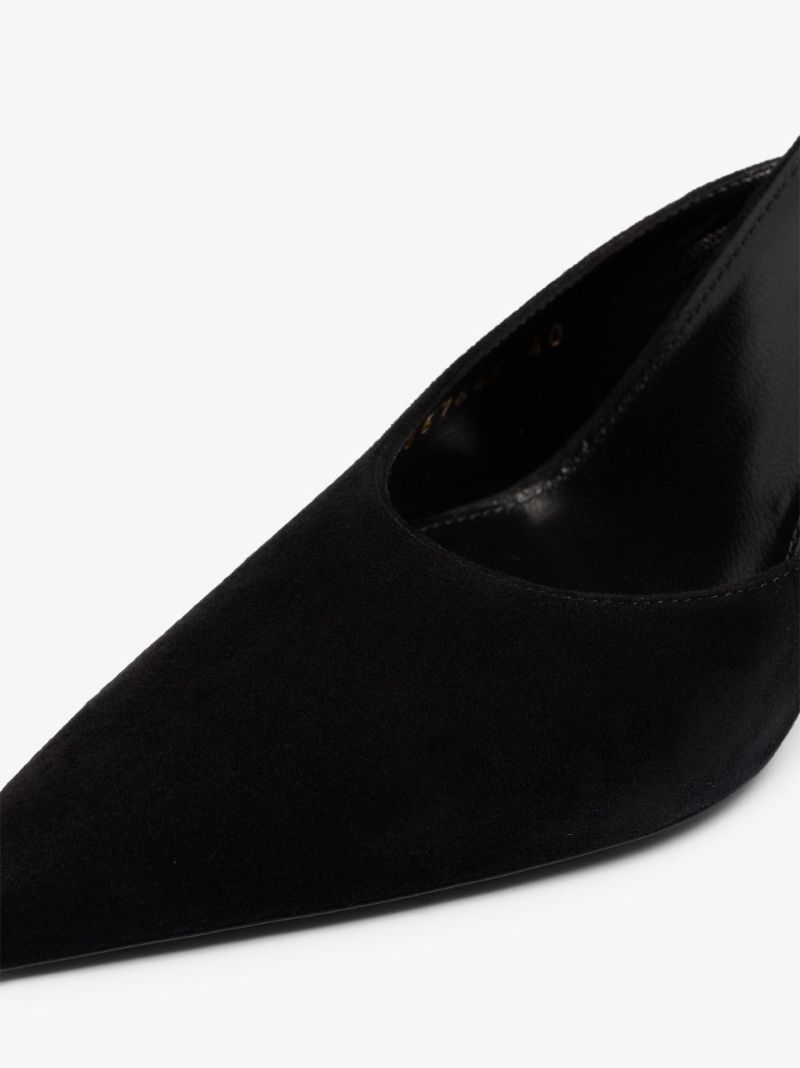 Black Helmut 90 Suede Pumps