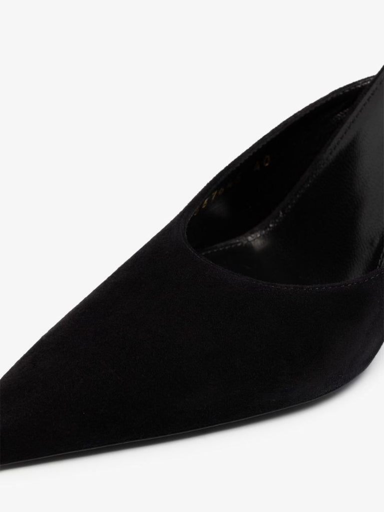 Black Helmut 90 Suede Pumps