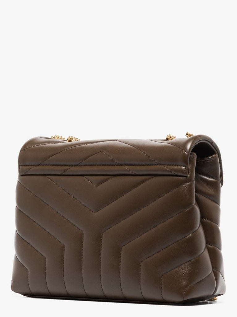 Brown Loulou Small Leather Shoulder Bag