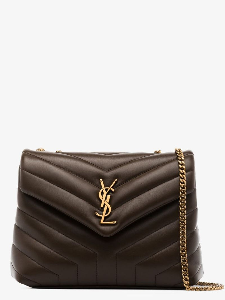 Brown Loulou Small Leather Shoulder Bag