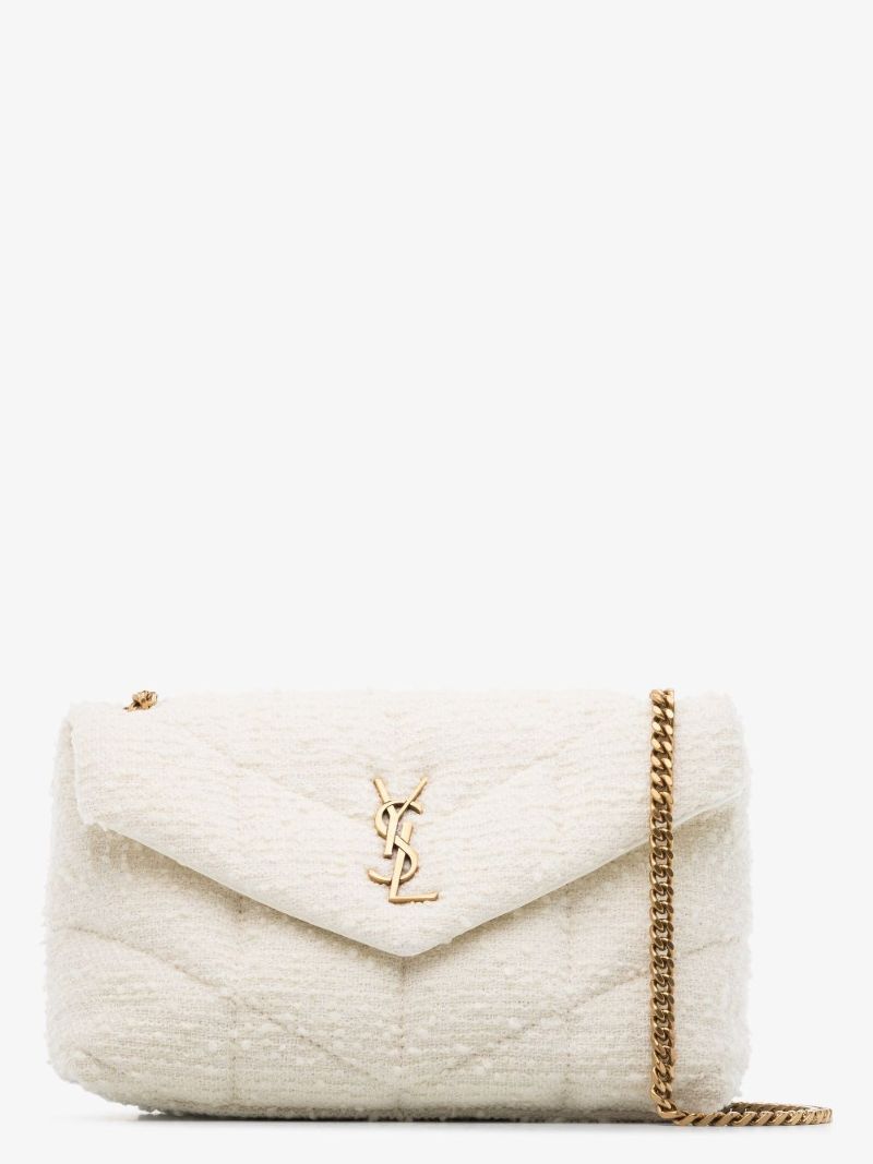 White Loulou Puffer BouclÃ_x0083_Â© Shoulder Bag