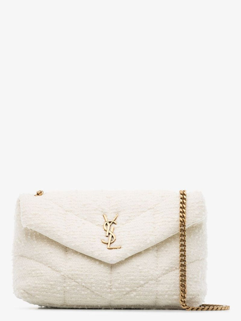 White Loulou Puffer BouclÃ_x0083_Â© Shoulder Bag