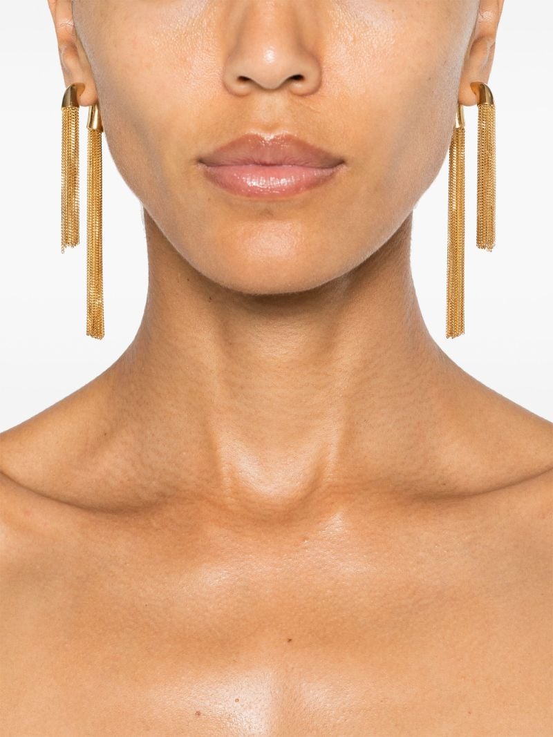Gold-tone Double Chain Drop Earrings