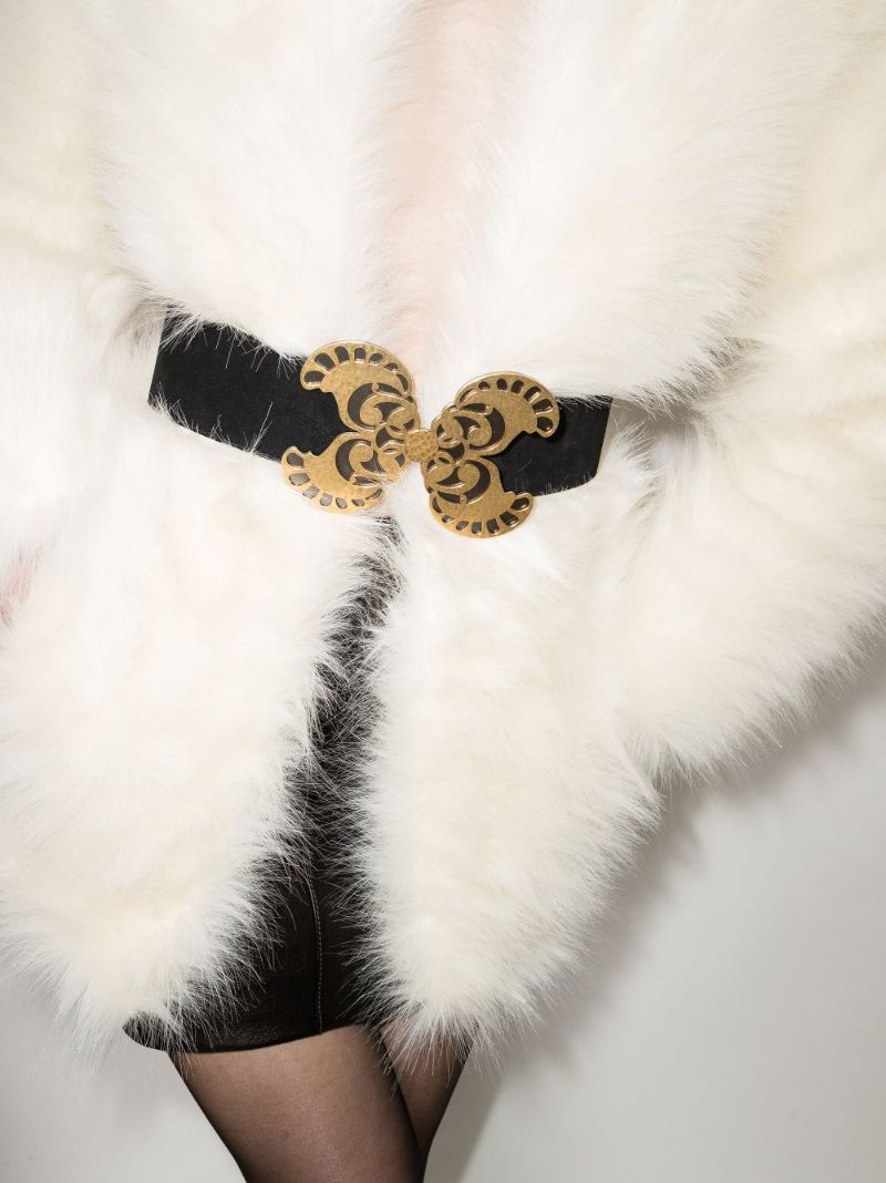 Black Butterfly Suede Belt