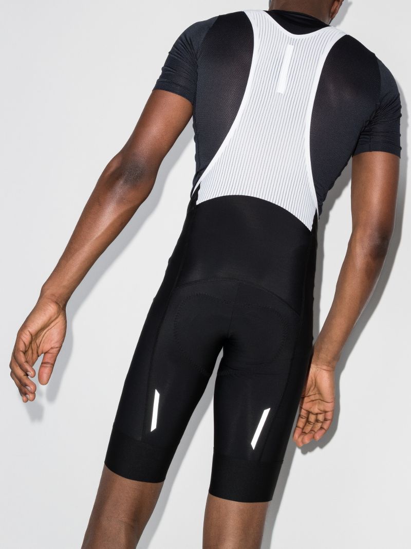 Black and White Team Evo Cycling Bib Shorts