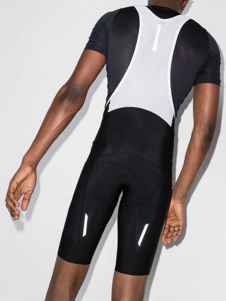Black and White Team Evo Cycling Bib Shorts