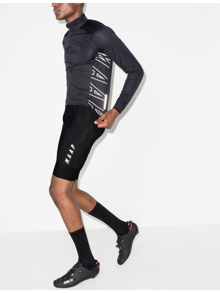 Black and White Team Evo Cycling Bib Shorts