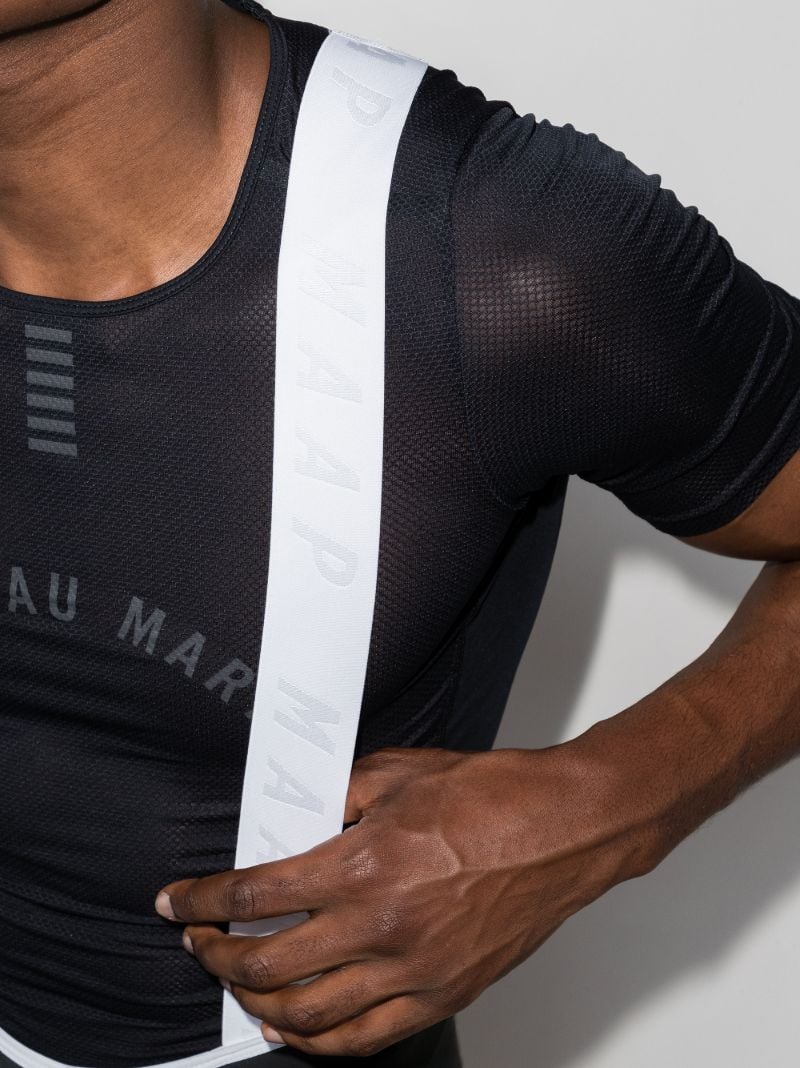 Black and White Team Evo Cycling Bib Shorts