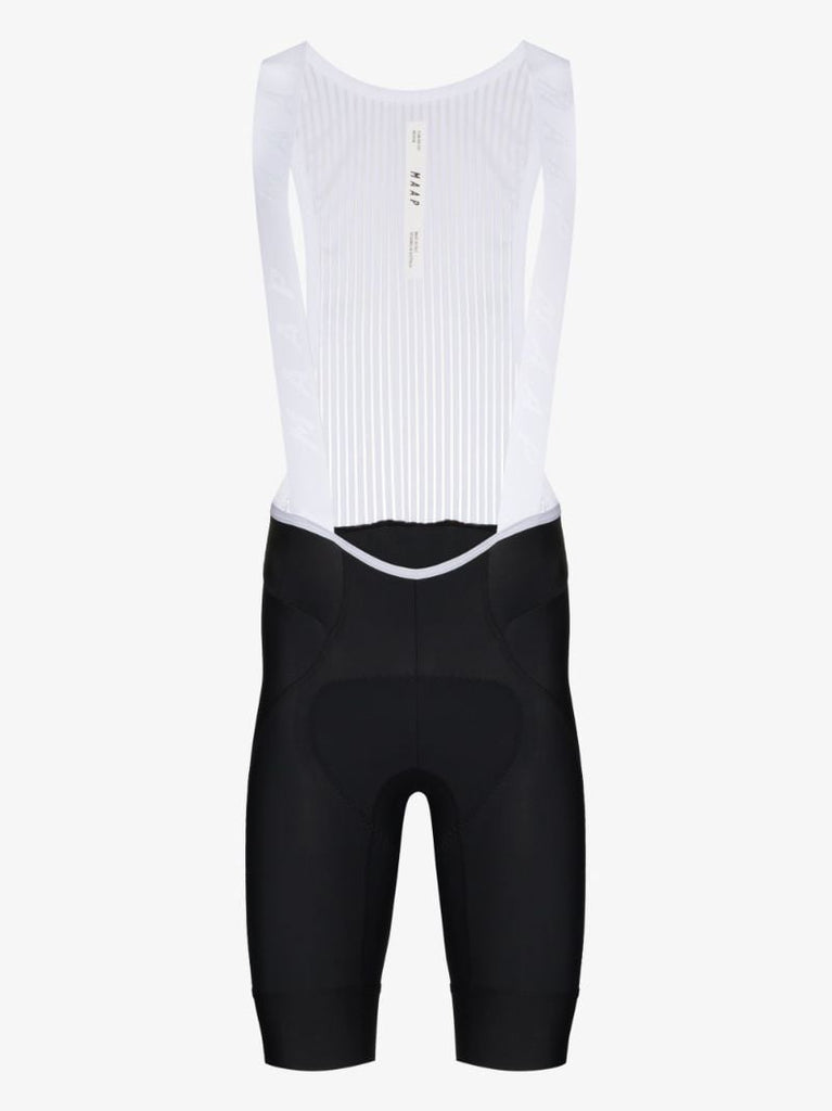 Black and White Team Evo Cycling Bib Shorts