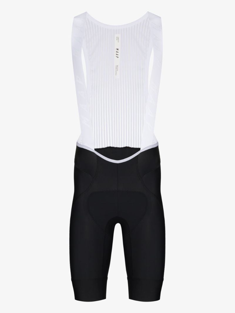 Black and White Team Evo Cycling Bib Shorts
